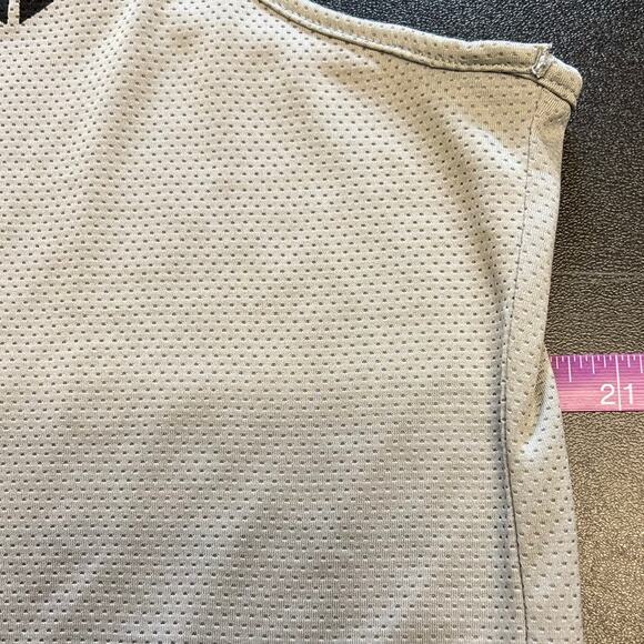Neleus Gray and Black Dry Fit Logo Mesh Muscle Tank Top Mens Size L - Picture 4 of 6